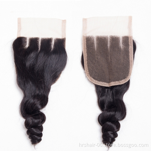 ONLINE SHOPPING FREE SHIPPING 3 Bundles with Lace Closure Loose Wave Unprocessed Virgin Brazilian Mink Hair